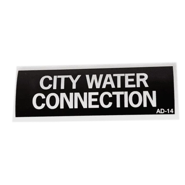 DECAL, CITY WATER CONNECTION