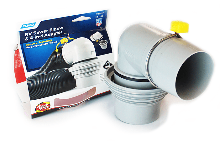 SEWER ELBOW AND 4-IN-1 SEWER HOSE ADAPTER