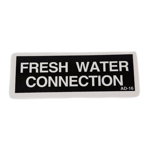 DECAL, FRESH WATER CONNECTION