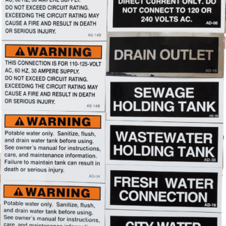 WARNING DECAL PACKAGE