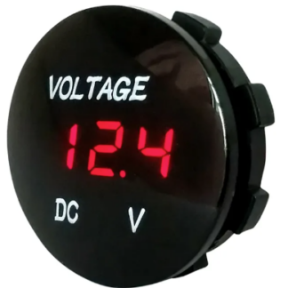 12 VOLT VOLTMETER - RED LED